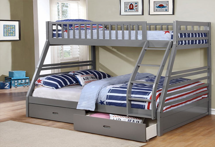 Grey double store bunk bed