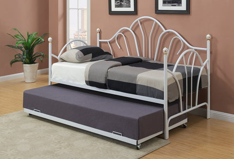 IF 318 - Single Day Bed - White Metal