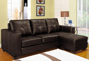 IF 9356 - Reversible Sectional Sofa - Brown - Sofa sectionnel réversible - brun