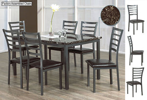 IF 1027 - 7pc Dining Set - Marble Top