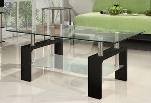 IF 2004 - Coffee Table - Glass Black \ Chrome