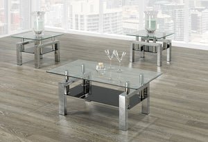 IF 2049 - 3pc Coffee Table Set - Chrome