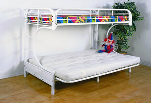 IF 230 W - Futon Bunk Bed - White Metal