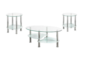 IF 2605 - Coffee Table Set - White/Chrome