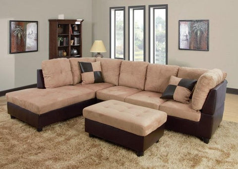 IF 9420 / IF 9421 - Sectional sofa Reversible Left or Right - Beige / Canapé sectional  réversible gauche ou droite - Beige