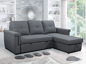 IF 9040 -  Grey Fabric Sofa Bed Sectional