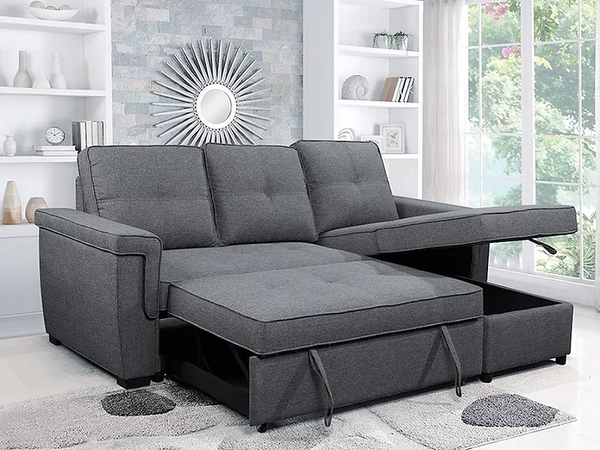 IF 9040 -  Grey Fabric Sofa Bed Sectional
